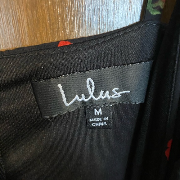 Lulu's Black Floral Midi Dress - Picture 7 of 7